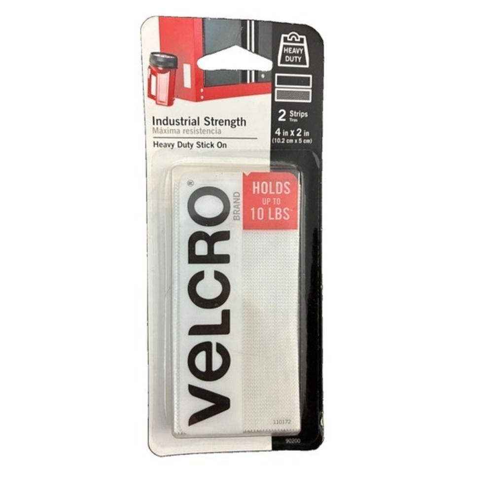 VELCRO Industrial Strength Fasteners Unisex 4x2in White Heavy Duty 2ct 90200